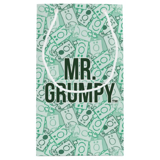 Herr Grumpy | Green Name and Character Toss Patter Kleine Geschenktüte (Rückseite)