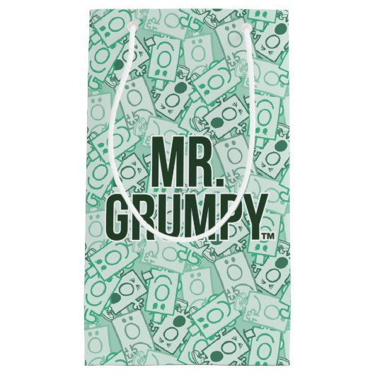 Herr Grumpy | Green Name and Character Toss Patter Kleine Geschenktüte (Vorderseite)