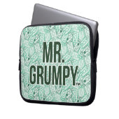 Herr Grumpy | Green Name and Character Toss Patter Laptopschutzhülle (Vorderseite Links)