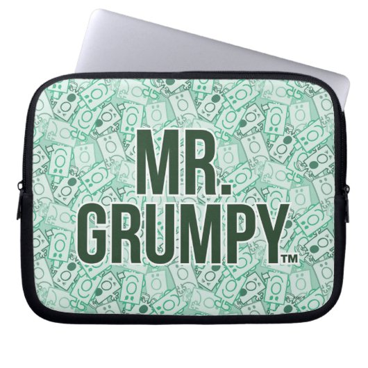 Herr Grumpy | Green Name and Character Toss Patter Laptopschutzhülle (Vorderseite)