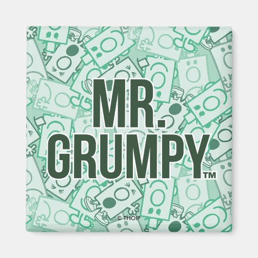 Herr Grumpy | Green Name and Character Toss Patter Magnet (Vorne)