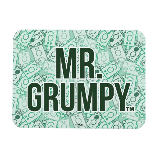 Herr Grumpy | Green Name and Character Toss Patter Magnet (Horizontal)