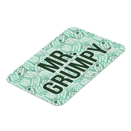 Herr Grumpy | Green Name and Character Toss Patter Magnet (Linke Seite)