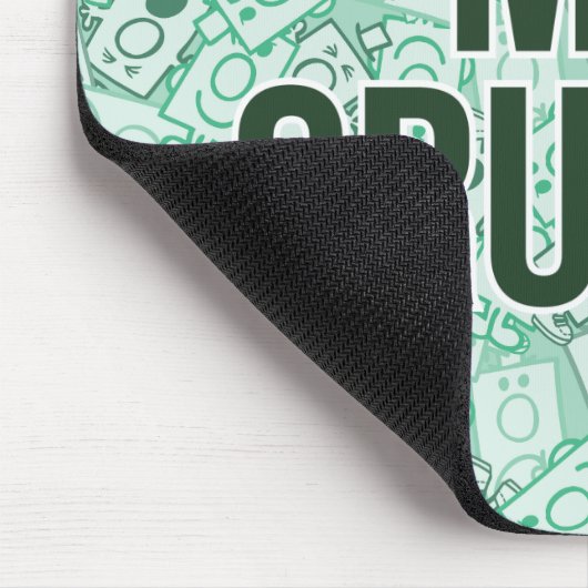 Herr Grumpy | Green Name and Character Toss Patter Mousepad (Ecke)