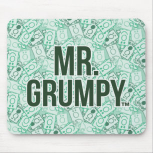 Herr Grumpy   Green Name and Character Toss Patter Mousepad