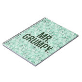 Herr Grumpy | Green Name and Character Toss Patter Notizblock (Linke Seite)