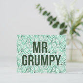 Herr Grumpy | Green Name and Character Toss Patter Postkarte (Stehend Vorderseite)