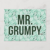 Herr Grumpy | Green Name and Character Toss Patter Postkarte (Vorderseite)
