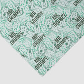 Herr Grumpy | Green Name and Character Toss Patter Seidenpapier (Ausschnitt)