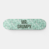Herr Grumpy | Green Name and Character Toss Patter Skateboard (Horizontal)