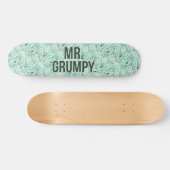 Herr Grumpy | Green Name and Character Toss Patter Skateboard (Horizontal)