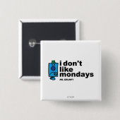 Herr Grumpy mag den Montag nicht Button (Vorne & Hinten)