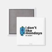 Herr Grumpy mag den Montag nicht Magnet (Vorderseite/Rückseite)