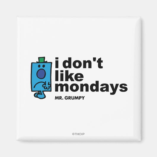Herr Grumpy mag den Montag nicht Magnet (Vorne)