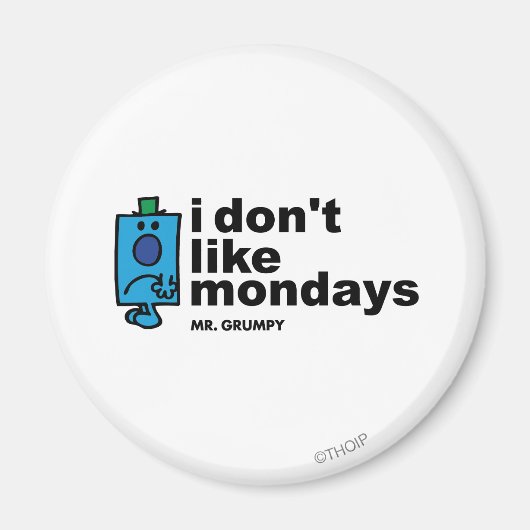 Herr Grumpy mag den Montag nicht Magnet (Vorne)