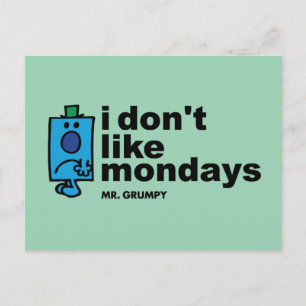 Herr Grumpy mag den Montag nicht Postkarte