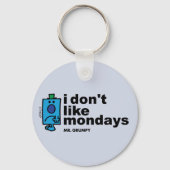 Herr Grumpy mag Montag nicht Schlüsselanhänger (Rückseite)