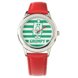 Herr Grumpy Mischegrube und grüne Streifen Armbanduhr
