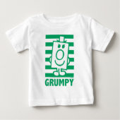 Herr Grumpy | Mischegrube und grüne Streifen Baby T-shirt (Vorderseite)