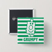 Herr Grumpy | Mischegrube und grüne Streifen Button (Vorne & Hinten)