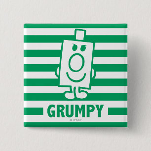 Herr Grumpy   Mischegrube und grüne Streifen Button