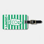 Herr Grumpy | Mischegrube und grüne Streifen Gepäckanhänger (Vorderseite horizontal)