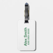 Herr Grumpy | Mischegrube und grüne Streifen Gepäckanhänger (Rückseite vertikal)