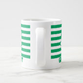 Herr Grumpy | Mischegrube und grüne Streifen Jumbo-Tasse (Rückseite)