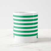 Herr Grumpy | Mischegrube und grüne Streifen Jumbo-Tasse (Vorderseite)