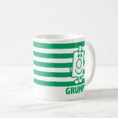 Herr Grumpy | Mischegrube und grüne Streifen Kaffeetasse (VorderseiteRechts)