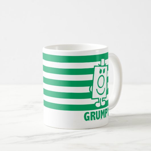 Herr Grumpy | Mischegrube und grüne Streifen Kaffeetasse (VorderseiteRechts)