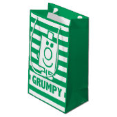 Herr Grumpy | Mischegrube und grüne Streifen Kleine Geschenktüte (Rückseite Schrägansicht)
