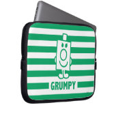 Herr Grumpy | Mischegrube und grüne Streifen Laptopschutzhülle (Vorne Rechts)