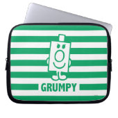 Herr Grumpy | Mischegrube und grüne Streifen Laptopschutzhülle (Vorderseite)