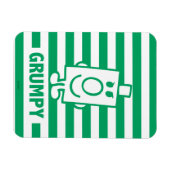 Herr Grumpy | Mischegrube und grüne Streifen Magnet (Horizontal)