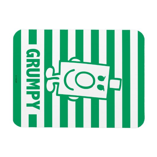 Herr Grumpy | Mischegrube und grüne Streifen Magnet (Horizontal)