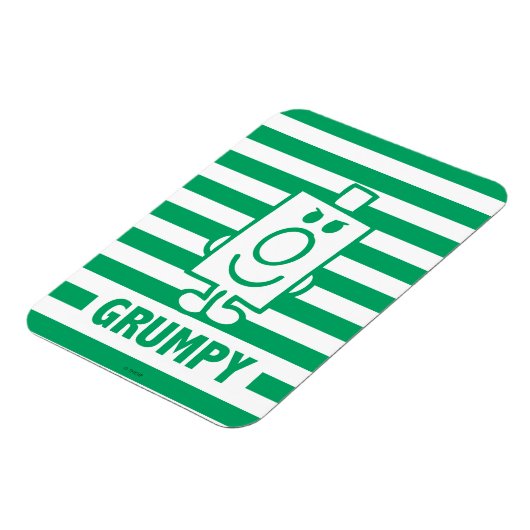 Herr Grumpy | Mischegrube und grüne Streifen Magnet (Linke Seite)
