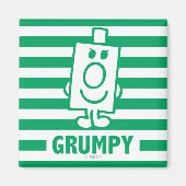 Herr Grumpy | Mischegrube und grüne Streifen Magnet (Vorne)
