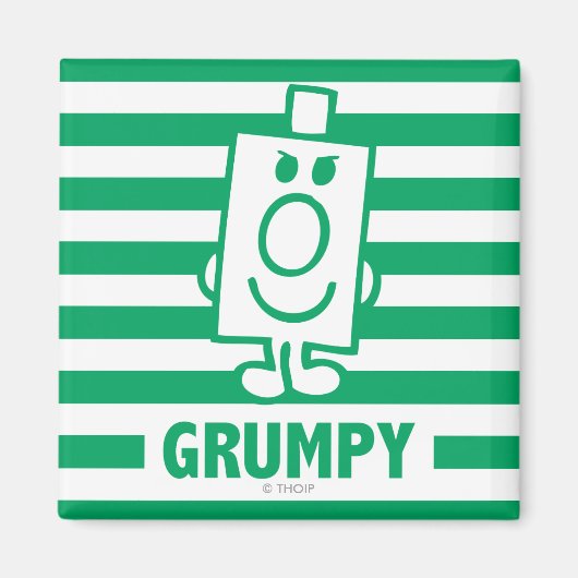 Herr Grumpy | Mischegrube und grüne Streifen Magnet (Vorne)