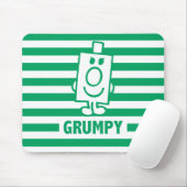 Herr Grumpy | Mischegrube und grüne Streifen Mousepad (Mit Mouse)