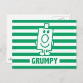 Herr Grumpy | Mischegrube und grüne Streifen Postkarte (Vorne/Hinten)