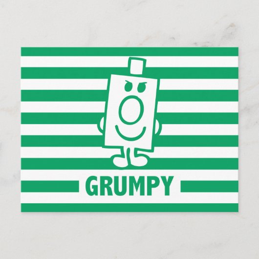 Herr Grumpy | Mischegrube und grüne Streifen Postkarte (Vorderseite)