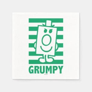 Herr Grumpy   Mischegrube und grüne Streifen Serviette