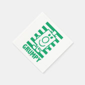 Herr Grumpy | Mischegrube und grüne Streifen Serviette (Ecke)