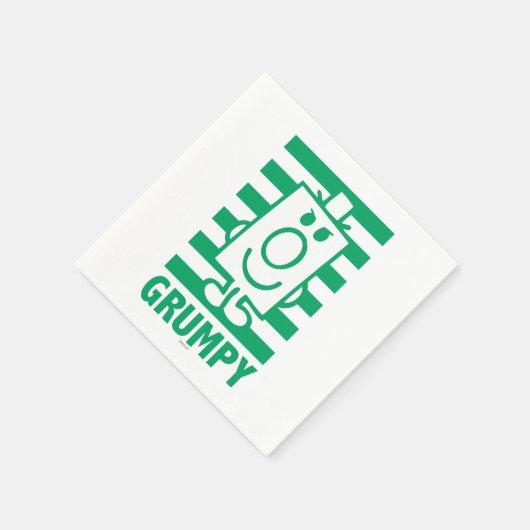 Herr Grumpy | Mischegrube und grüne Streifen Serviette (Ecke)
