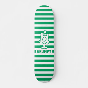 Herr Grumpy Mischegrube und grüne Streifen Skateboard
