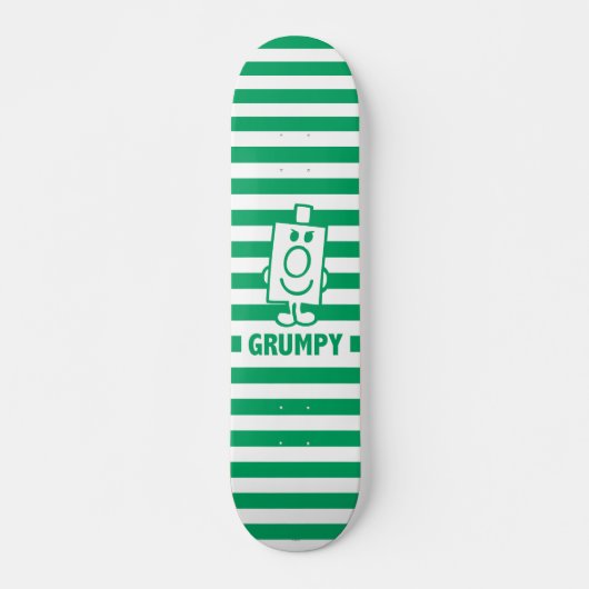 Herr Grumpy | Mischegrube und grüne Streifen Skateboard (Vorne)