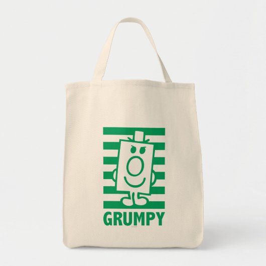 Herr Grumpy | Mischegrube und grüne Streifen Tragetasche (Vorne)