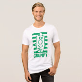 Herr Grumpy | Mischegrube und grüne Streifen Tri-Blend Shirt (Vorderseite voll)