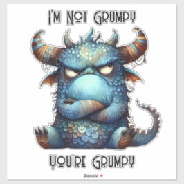 Herr Grumpy Monster Transparent Sticker